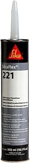 Sikaflex-221 Multi-Purpose Polyurethane Sealant/Adhesive, 10.1 fl oz, White – Fast-Curing, Permanent Elastic Bond, Weather-Resistant, Sandable & Paintable