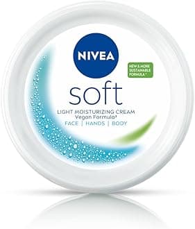 NIVEA Soft Light Moisturizer For Face, Hand & Body, Instant Hydration, Non-Greasy Cream With Vitamin E & Jojoba Oil, 200ml