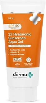 1% Hyaluronic Sunscreen Aqua Gel SPF 50 PA++++ Hydrating, Lightweight & Non-Greasy No White Cast Broad Spectrum & Blue Light Protection Clinically Tested - (In-Vivo) 80 g