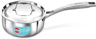 Hawkins Pro 1.5 Litre Sauce Pan, Tri-Ply Stainless Steel Tea Pan/Milk Pan with Stainless Steel Lid, Silver (PSSP15S)