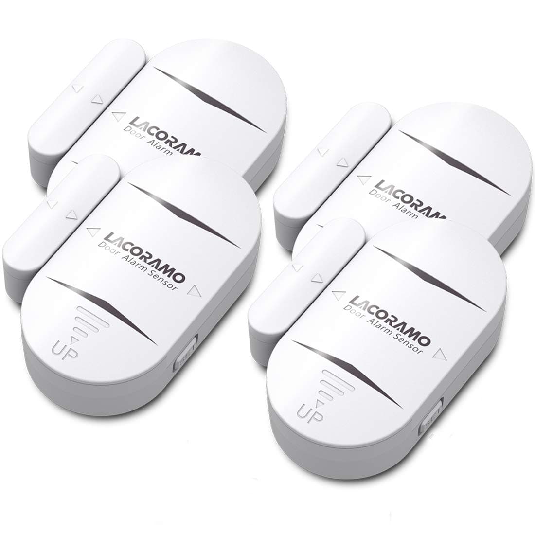 Door Alarm with 4 Working Modes,4-Pack,130 Db Wireless Home Safety Chime,Ideal Door Sensor for Home, Office,Garage,Apartment