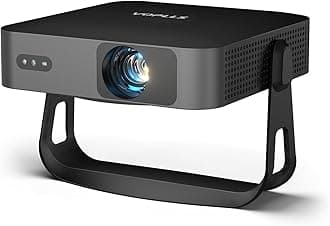 【360°Adjustable Stand & Auto Focus/Keystone】Mini Projector with WiFi and Bluetooth, Native 1080P Portable Outdoor Movie Projector, VOPLLS Home Projector 4K Support for HDMI/USB/AV/Phone/Laptop