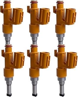 Set of 6pcs Fuel Injectors 23250-0P100 Compatible For 13-2019 Lexus IS300 IS350 GS350 GS450h 16-2019 Toyota Highlander Sienna Camry Tacoma 3.5L Compatible FJ1405 23209-09330