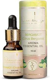 Nirmalaya Premium Bergamot Essential Oil 15ml – Luxury Aroma Oil for Diffuser, Aromatherapy, Mood Lift & Anxiety Relief | Pure Essential Oil for Home Fragrance