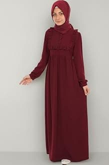 Muslim Closet� Abaya for Young Girls Age Below 14 Years | Kids Abaya with Ruffled Design over chest | Baby Girl Burqa Design (MC-KRFL001)