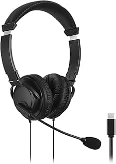Hi-Fi USB-C Headphones with Mic (K97457WW), Black