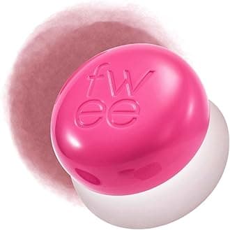 fwee Blurry Pudding Pot | Airbrushed Blush & Lip, Buildable & High Pigment, Long-lasting, Lightweight, Natural Soft Matte Finish, Satin Finish Blurring Blush - Sth (Dusty Pink) | 0.17 oz