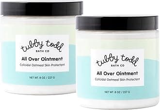 All Over Ointment Baby Eczema Cream, Everyday Multi-Purpose Baby Skin Relief Cream, Sensitive and Dry Skin, Rash & Irritation - Steroid & Gluten Free, Fragrance-Free, 8 oz, 2 Pack