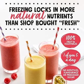 Love Struck Smoothie Fruit Bundle, Pack of 20 Frozen Sachets, Simply blend with juice or water for the perfect smoothie every time. High fibre, low fat. Good Mood Food.…
