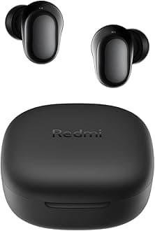 Xiaomi Wireless Earbuds, Redmi buds 6 Play, 36 Hours Playtime, AI Call Noise Reduction, Low Latency, Ultra Lightweight, Google Fast Pairs, Fast Charging, USB Type-C (Black)