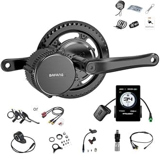 BAFANG 750W Mid Drive Kit,Mid Drive Ebike Conversion Kit Brushless Upgraded Motor with LCD Digital Display Chainring for Commuter Bike,Recumbent Trike,Mountain Bike,Cargo Bike