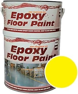 Epoxy Resin Floor Paint by Ask Coatings. for Garage, Industrial and Domestic. 2.5L (Safety Yellow)