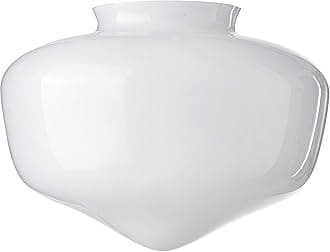 LUMIS Ceiling Fan Shade, White Glass Round Lampshade Cover, B&Q Houston Compatible. 17cm (6½”) Dia, Width of Neck: 7.7cm (3")