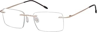 Eyekepper Frameless Reading Glasses for Men Reading - Rectangle Rimless Reader Eyeglasses Gold +0.50