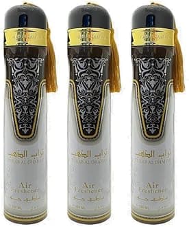 Arabian Air Freshener Bundle (3 x 300ml) Dubai, Luxury Scent, Long Lasting Fragrance (3 x Turab Al Dhahab)