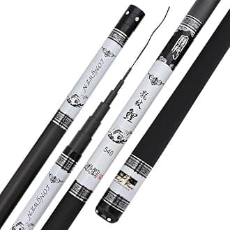 Telescopic Fishing Rod Long Wen Extra Long High Carbon Fiber Telescopic Power Hand Pole Fishing Rod 3.6M/3.9M/4.5M/5.4M/6.30M/7.2M/8M/9M/10M Stream Rod For Saltwater Freshwater(8M)