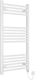 Warmehaus 200w Electric Heated Towel Rail Radiator Warmer 1000x500mm Bathroom Electric Towel Radiator Rad White Straight Towel Warmer