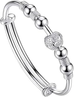 Bracelets braclets 925 Sterling Silver Bracelets Fashion Vintage Couples Hollow Wavy Design Bangles Party Jewelry Bangle