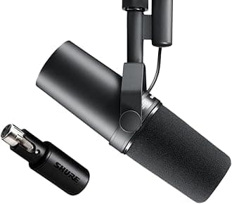 Shure SM7B with MVX2U XLR-to-USB Adaptor