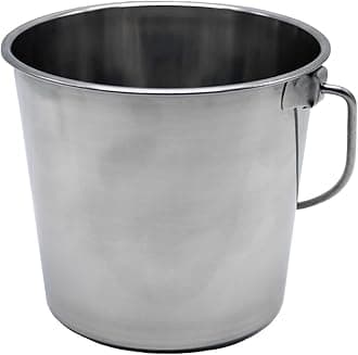 Stainless Steel Buckets for Pets, Cleaning, Food Prep (3/4 Gallon)