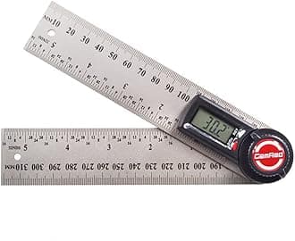 GemRed Digital Angle Finder Tool, 2 in 1 Angle Gauge, Stainless Steel 5inch/150mm Digital Protractor for Woodworking/Carpenter/Construction/DIY Tools (Battery Included)