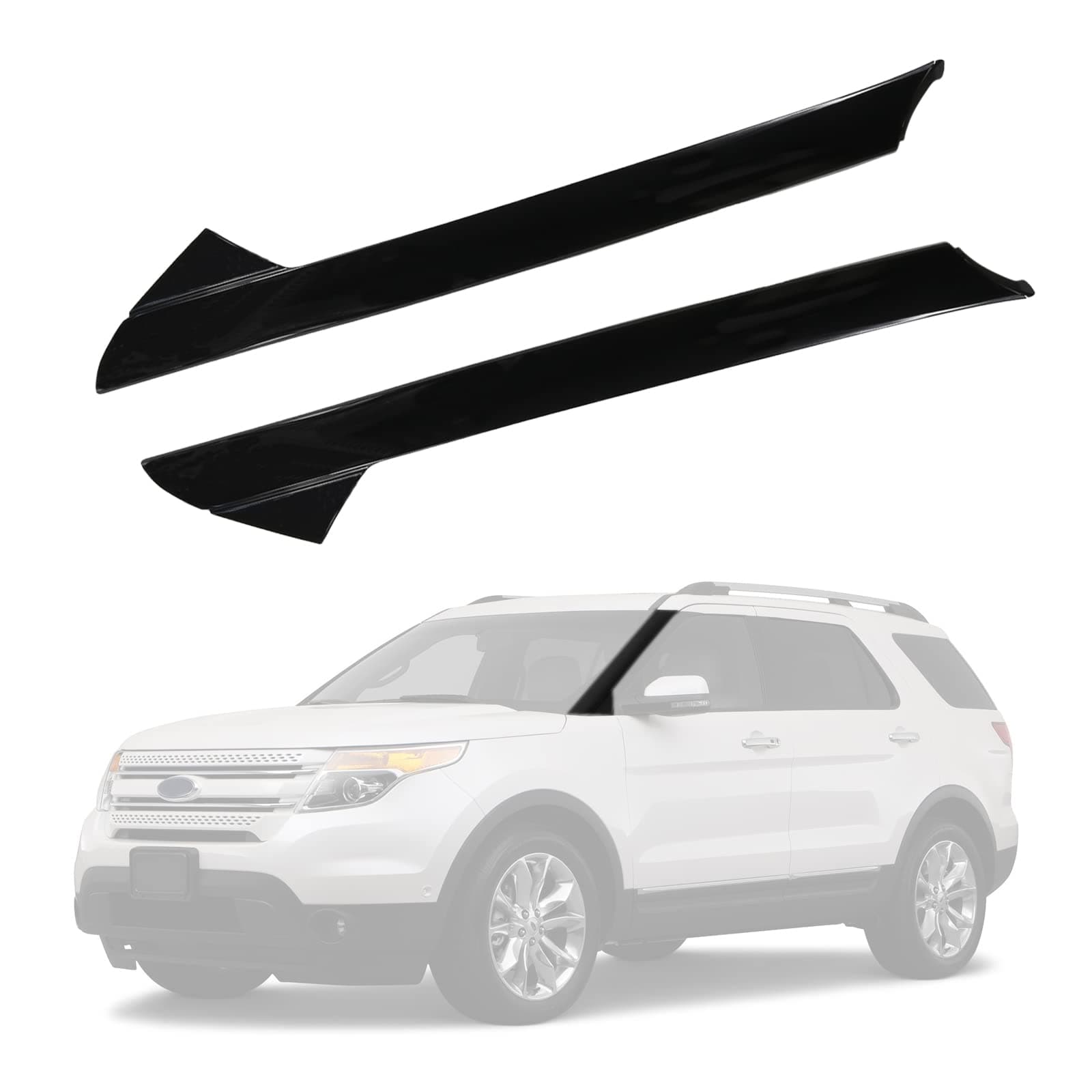 - CARMOCAR A-Pillar Front Molding Windshield Outer Trim Replacement for 2011-2019 Ford Explorer 4 Door Utility (Left & Right) Replaces BB5Z-7803145-AA BB5Z-7803137-AB BB5Z7803136AA BB5Z7803136AB