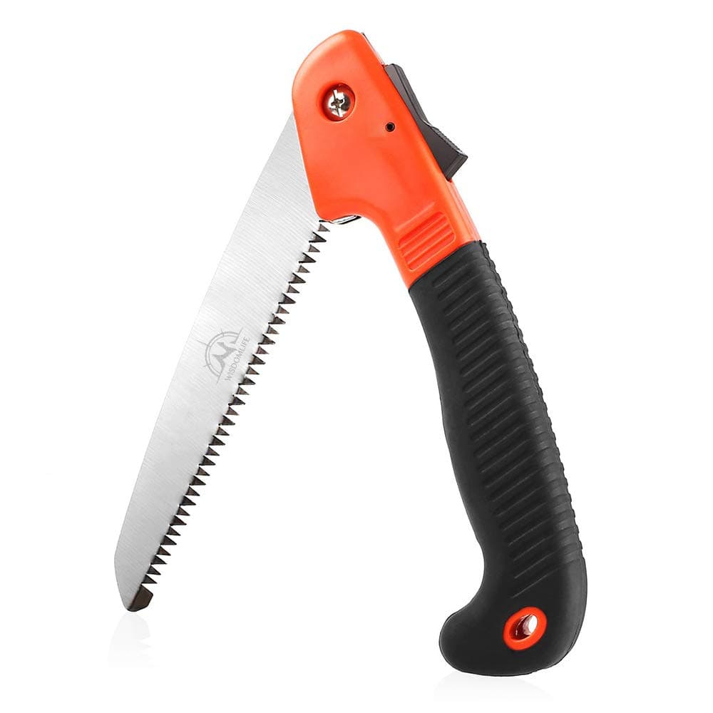 Folding Pruning Saw, Premium Folding Hand Saw with Secure Lock Comfort Soft Grip for Garden or Tree Pruning, Camping, Wood Working, Rugged Durable Trimmer