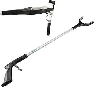 Vive Reacher Grabber 32" - Extra Long Mobility Aid - Rotating Hand, Heavy Duty Grip Arm - Reaching Assist Tool for Trash Pickup, Litter Picker, Garden Nabber, Disabled, Handicap Arm