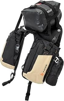 TUSK Excursion Rackless Luggage System w/X-Small Dry Duffel Tail Bag 690-701 Heat Shield Black/Tan