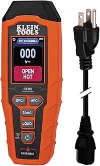 Klein Tools RT390 Circuit Analyzer with Large LCD, Identifies Wiring Faults, ...