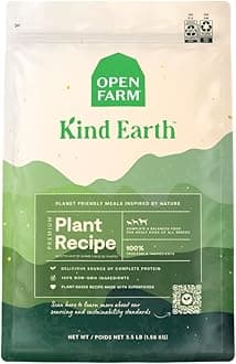 Open Farm Kind Earth Plant Based Dry Dog Kibble, Natural Vegan Dog Food, Source of Complete Protein, Nutrient-Dense, Highly Digestible, Hypoallergenic, Lower Carbon Footprint (20 Pound Pack of 1)