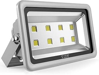 - 400W LED Flood Light Outdoor,2400W Equivalent 40000LM 6000K Daylight White Super Bright FloodLight with Plug,85-285V IP66 Waterproof Commercial Lighting for Fields,Counts,Arena,Stadium