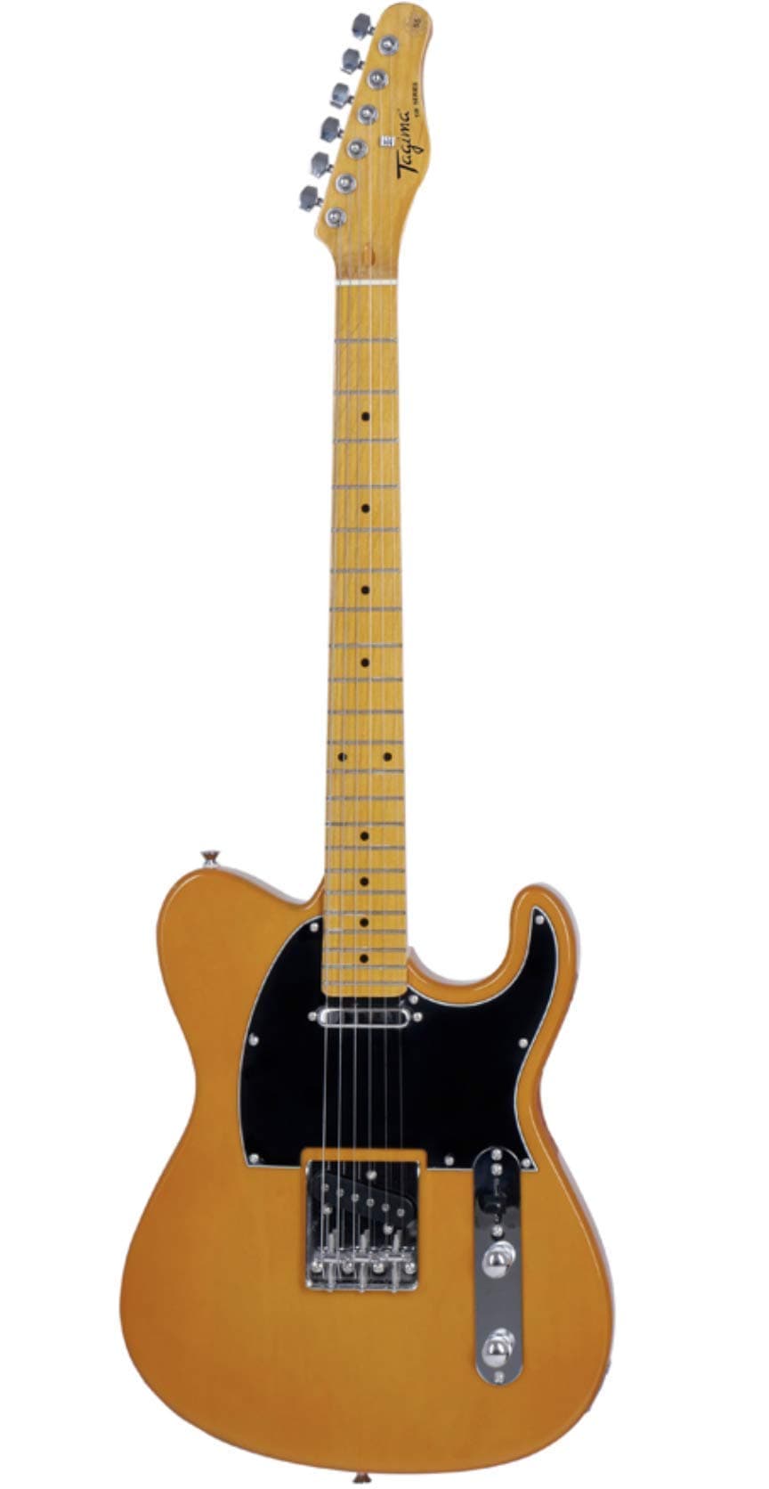 Tagima TW55 solid body electric guitar Butterscotch Black