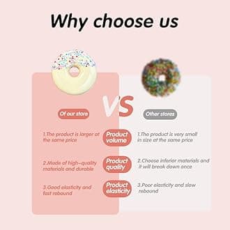 3 pcs Realistic Artificial Food Fake DonutsFood Fake Cakes Desserts Donut Decorations for Doughnut Home Decoration, Prop Food 3 x 3 inches (Colorful Bead Design A)