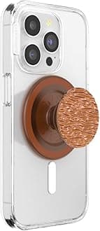 PopSockets Round Phone Grip Compatible with MagSafe, Adapter Ring Included, Phone Holder, Wireless Charging Compatible - FATA Morgana Amber