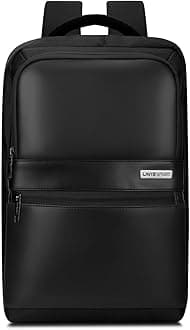 Lavie Sport 45cm Armour 24 Litres Laptop Backpack with Trolley Sleeve For Men & Women | Premium Vegan Leather Office Travel Backpack | Upto 14" Notebook/Macbook Compatible