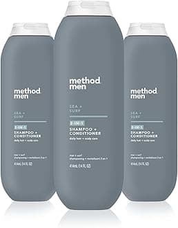 Method Men 2-in-1 Shampoo + Conditioner, Sea + Surf, 14 Ounces (Pack of 3)
