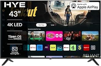 TV - Smart TV, 43" Screen Size, 4K Resolution, LED Technology, Apple AirPlay, Samsung Tizen OS & Gaming Hub, Versatile Connectivity, Black, Perfect For Streaming, Gaming & Entertainment