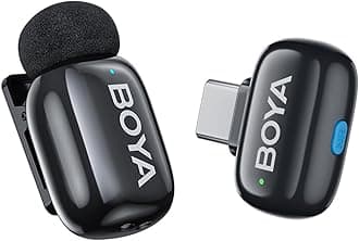 BOYA Mini (TX+RXU) Wireless Lavalier Microphone iPhone 15/16/Android USB-C Plug Compatible, Ultra Mini Microphone Noise Canceling, AI Voice Change, Lapel Microphone For Vlog TikTok YouTube Content