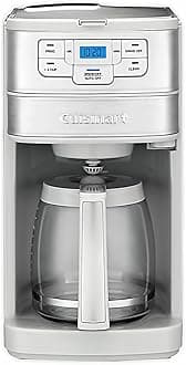 Automatic Stainless Steel Coffee Maker Grind and Prep 12 Cups with 24 Hour Programmability, 1-4 Cup Setting and Glass Jug