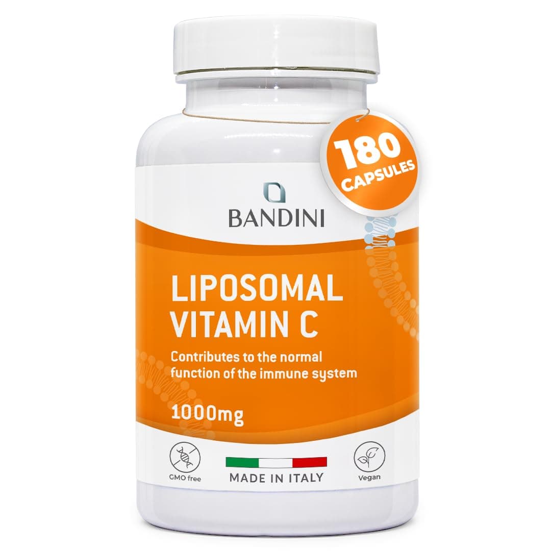 Liposomal Vitamin C | High Strength Ascorbic Acid Capsules, High Absorption & Bioavailability | Immunity, Energy, Skin Support - Boosts Collagen & Reduces Fatigue (180 Count (Pack of 1))