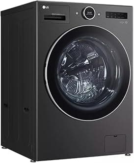 LG 5.0 cu. ft. Mega Capacity Smart Front Load Electric All-in-One Washer Dryer Combo with TurboWash360 WiFi in Black Steel