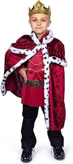 Dress Up America King Costume for Boys - Regal Prince Costume Set - Kids Royal King Outfit