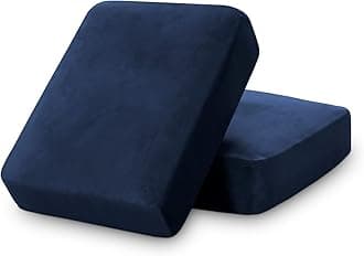 PrinceDeco Velvet Couch Cushion Cover Stretch Cushion Slipcover for Chair Loveseat Sofa Furniture Protector Seat Cushion Sofa Cover (Each Width Up to 29.5", Navy)