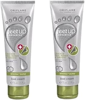 Oriflame feet up advanced cracked heel repair and smooth foot cream - 75 x 2 ml - Pack of 2 - Business Buzz