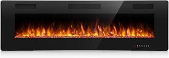 42 Inch Electric Fireplace in-Wall Recessed and Wall Mounted, Fireplace Heater and Linear Fireplace with Multicolor Flame, Timer, 750/1500W Control by Touch Panel & Remote