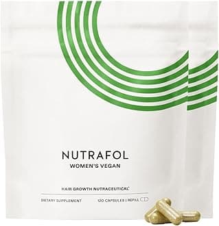 NutrafolWomen's Hair Growth Supplements, For Women 18-44 Years Old, Clinically Tested for Visibly Thicker, Stronger Hair, 100% Vegan Ingredients, Dermatologist Recommended - 2 Month Supply, 2 Pouches