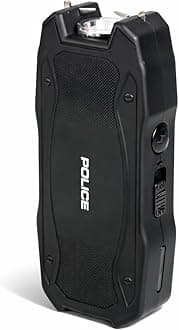 Stun Gun for Self Defense 1901 – High Voltage Mini Rechargeable with LED Flashlight, Compact & Heavy Duty – Personal Security for Women Men - Black