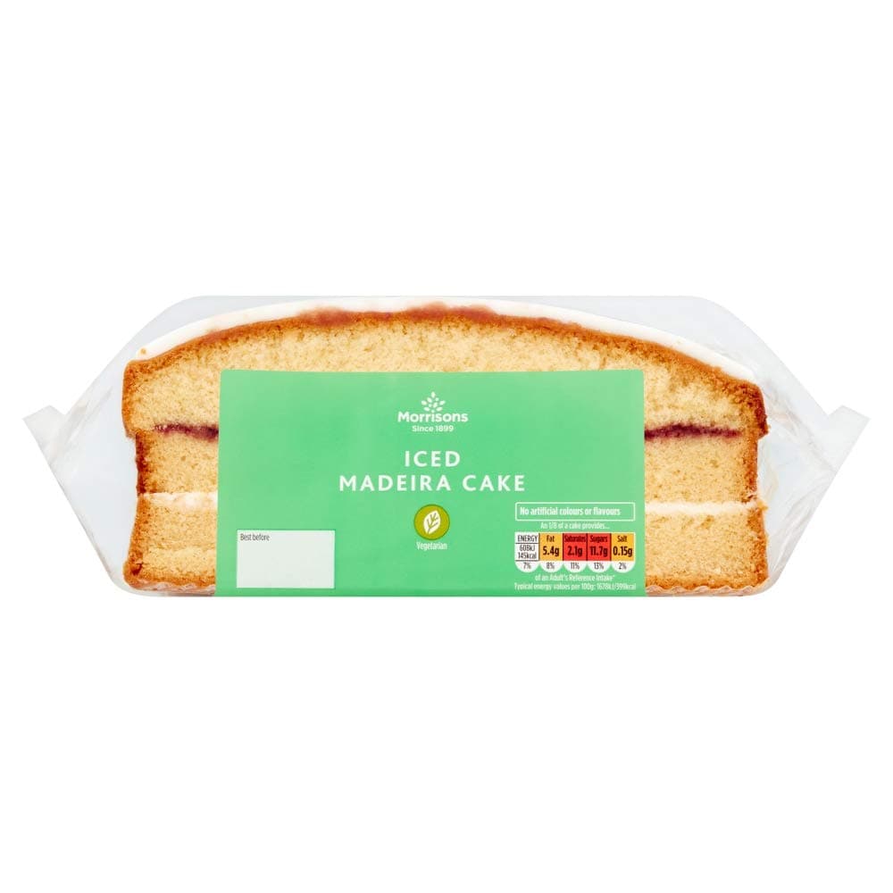 Morrisons Iced Madeira Slab Cake