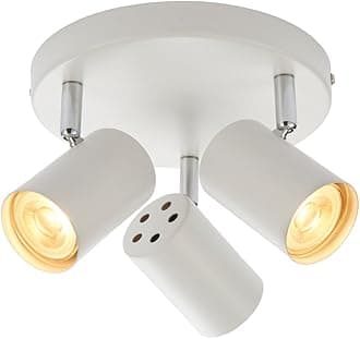 Arezzo Modern 3 Way Decorative Matt White Finish GU10 LED Compatible Round Adjustable Dimmable Ceiling Spotlight